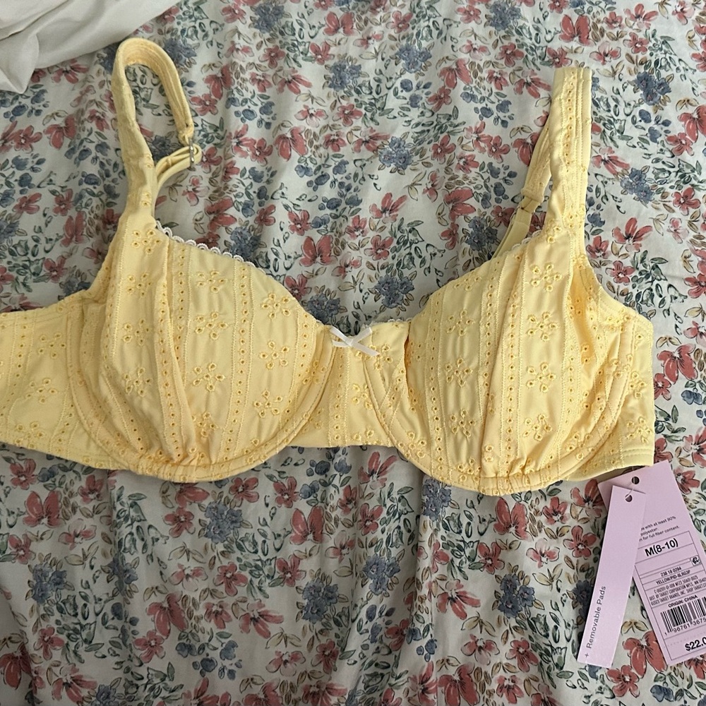 Wild Fable (Target) Eyelet Yellow Bikini top